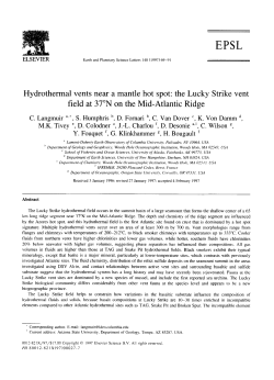 Hydrothermal vents near a mantle hot spot: the Lucky Strike vent