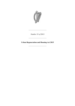 Urban Regeneration and Housing Act 2015