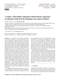 A relative vulnerability estimation of flood disaster using