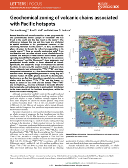 Geochemical zoning of volcanic chains associated with Pacific