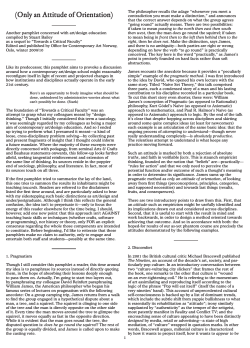 Only an Attitude of Orientation