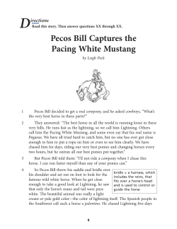 Pecos Bill Captures the Pacing White Mustang