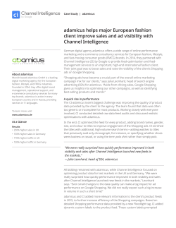adamicus helps major European fashion client improve sales and