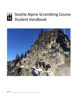 Seattle Alpine Scrambling Course Student