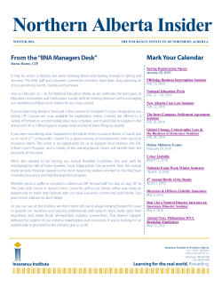 NA Insider Winter 2016 - Insurance Institute of Canada