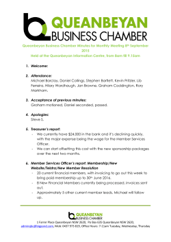 September - Queanbeyan Business Chamber