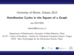 Hamiltonian Cycles in the Square of a Graph