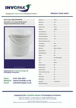 Stock Code: PBKJETP056PHW Description: 5.6 L Plastic