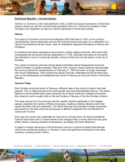 Dominican Republic &ndash; Carnival Season