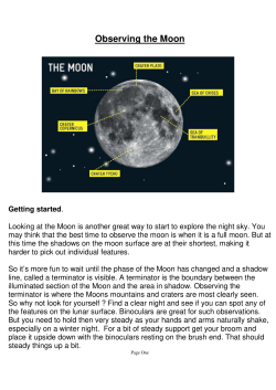 Observing the Moon - Keighley Astronomical Society