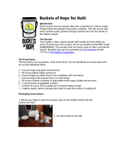 Buckets of Hope for Haiti