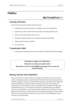 Powerpoint One - Computing Science and Mathematics