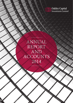 2014 Annual Report - Oakley Capital Investments