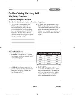 Problem Solving Workshop Skill: Multistep Problems