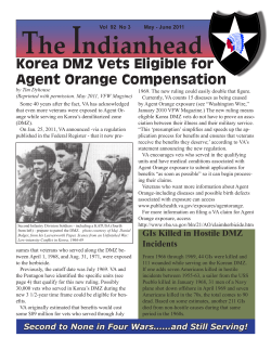 Korea DMZ Vets Eligible for Agent Orange Compensation