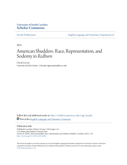 Race, Representation, and Sodomy in Redburn