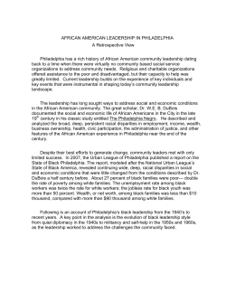 AFRICAN AMERICAN LEADERSHIP IN PHILADELPHIA A