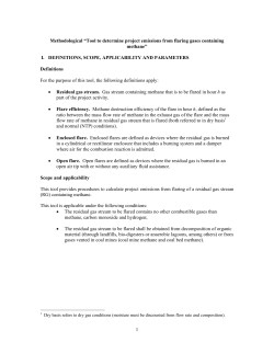 1 Methodological &ldquo;Tool to determine project emissions from flaring