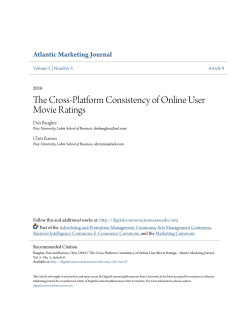 The Cross-Platform Consistency of Online User Movie Ratings