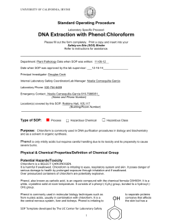 DNA Extraction with Phenol:Chloroform