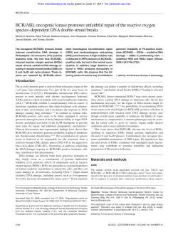 BCR/ABL oncogenic kinase promotes unfaithful