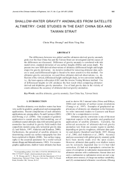 shallow-water gravity anomalies from satellite altimetry: case studies