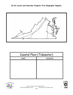 Coastal Plain (Tidewater)