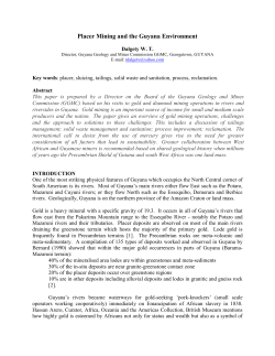 Placer Mining and the Guyana Environment