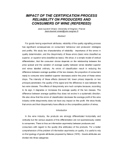 impact of the certification process reliability on producers and