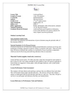 INSPIRE GK12 Lesson Plan
