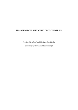 Financing ECEC services in OECD countries