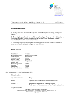 Thermoplastic Wax- Melting Point 52&ordm;C AGG3881
