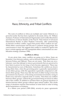 Race, Ethnicity, and Tribal Conflicts