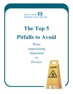 The Top 5 Pitfalls to Avoid - Main Line Family Law Center