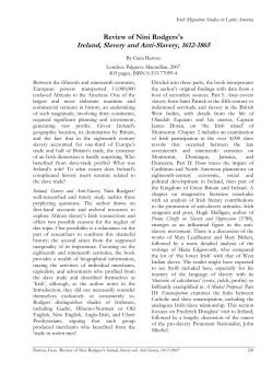 Ireland, Slavery and Anti-Slavery, 1612-1865