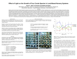 Effect of Light on the Growth of Four Corals Species in Land