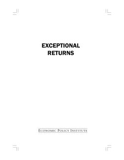 Exceptional Returns: Economic, Fiscal, and Social Benefits