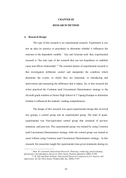 CHAPTER III RESEARCH METHOD A. Research Design The type of