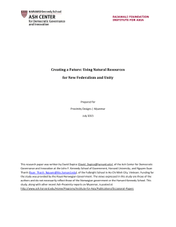 Creating a Future: Using Natural Resources for New Federalism and