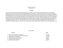 Chemistry Two - Jonesville Community Schools