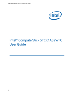 Intel&reg; Compute Stick STCK1A32WFC User Guide