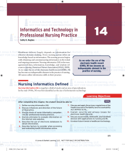 Informatics and Technology in Professional Nursing Practice