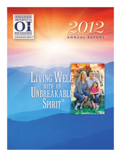 annual report - Osteogenesis Imperfecta Foundation