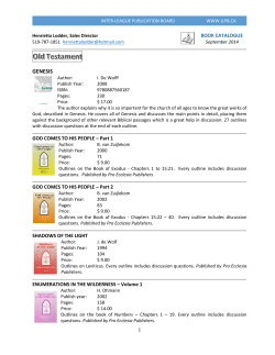 INTER-LEAGUE PUBLICATION BOARD WWW.ILPB.CA