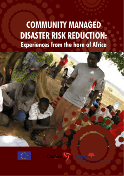 community managed disaster risk reduction