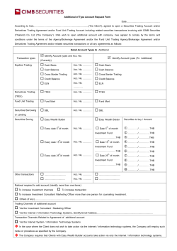 Additional of Type Account Request Form Date