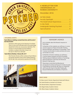 Issue 4 - December 2016 - Academic Departments for Students