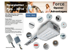 Flyer from Force - Force Garagentorantriebe