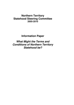Information Paper - What Might be the Terms and Conditions of