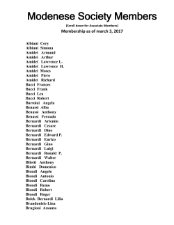 Modenese Society Members
